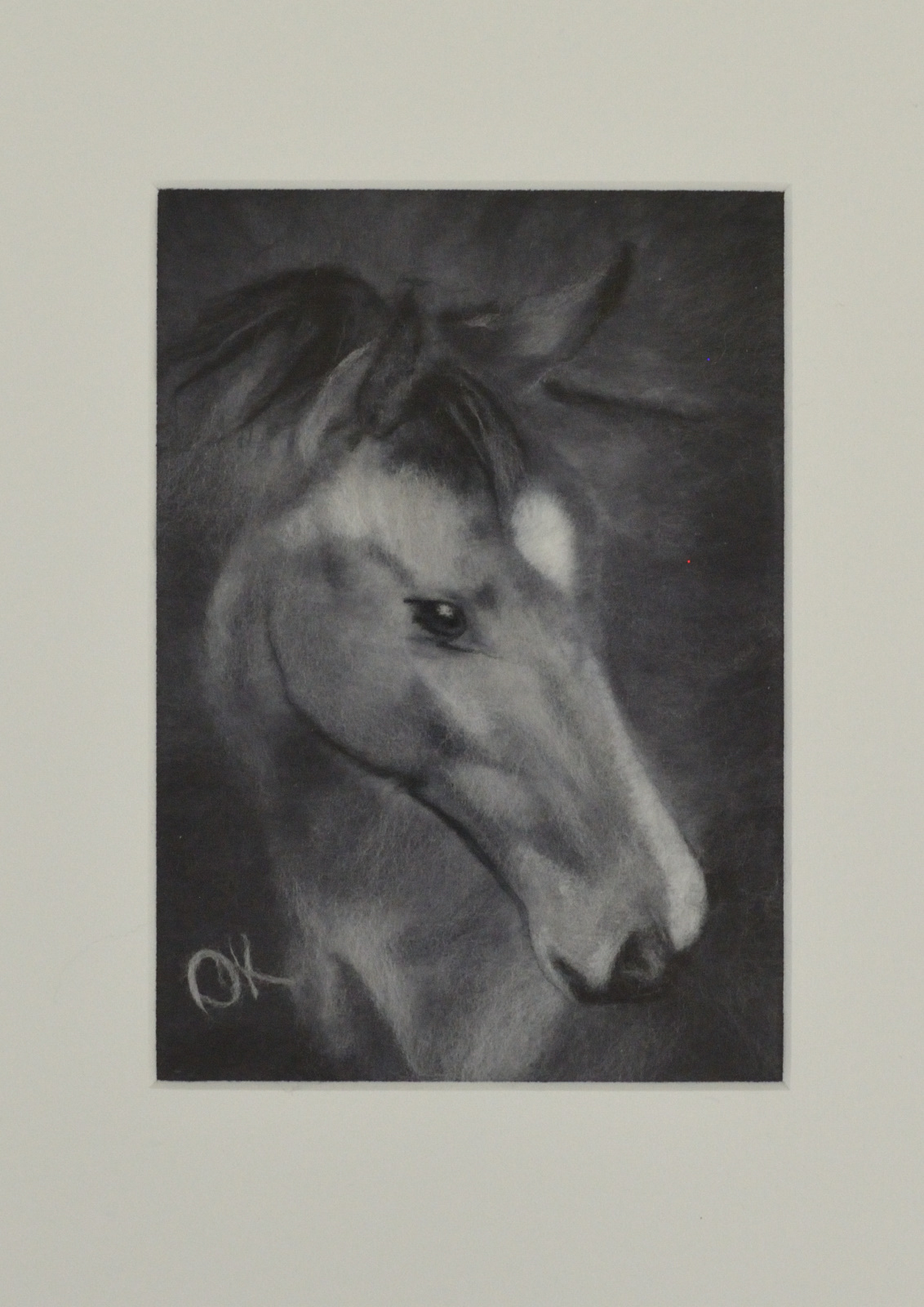 Horse. Wool Art Galleryi. Picture made of fine merino wool
