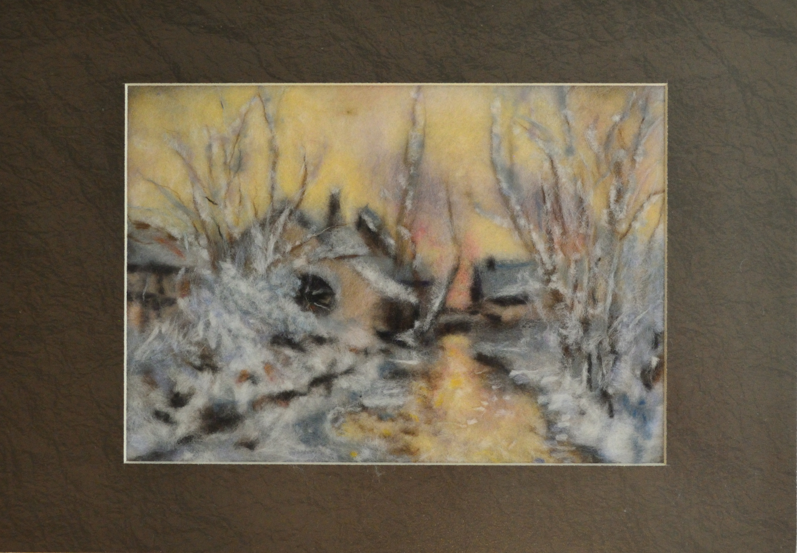 Spring. Wool Art Gallery. Picture made of fine merino wool