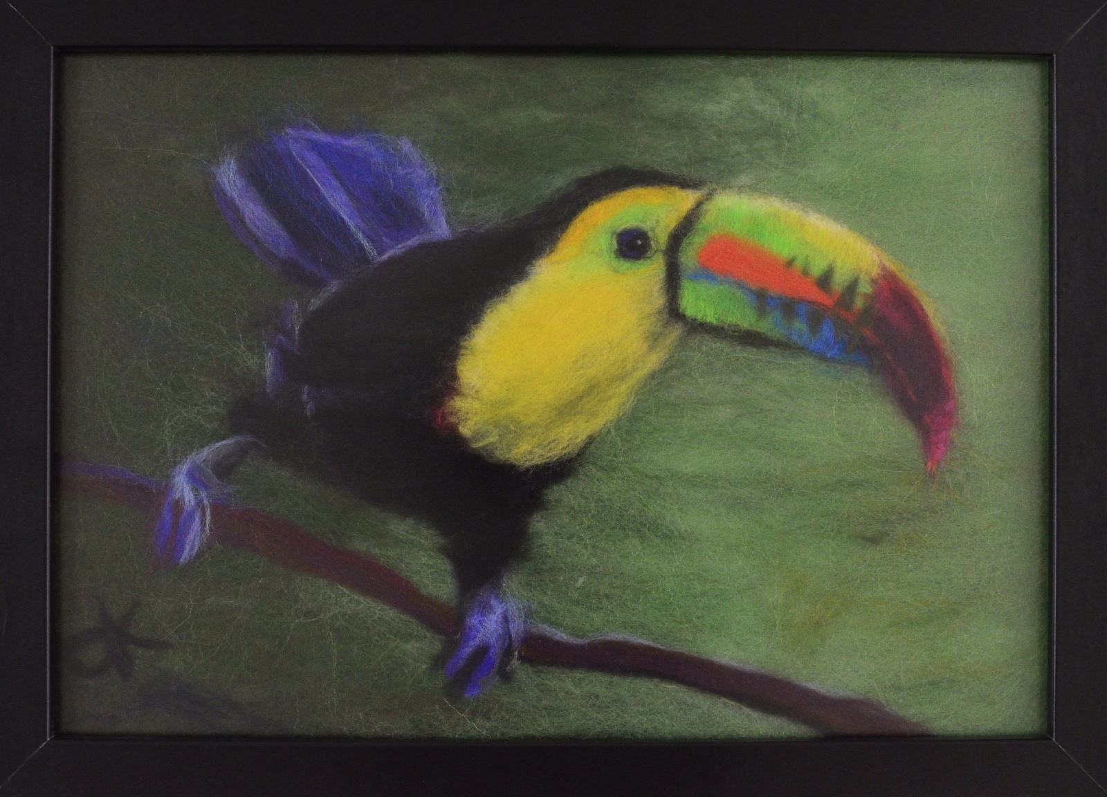 Toucan. Wool Art Gallery. Picture made of fine merino wool